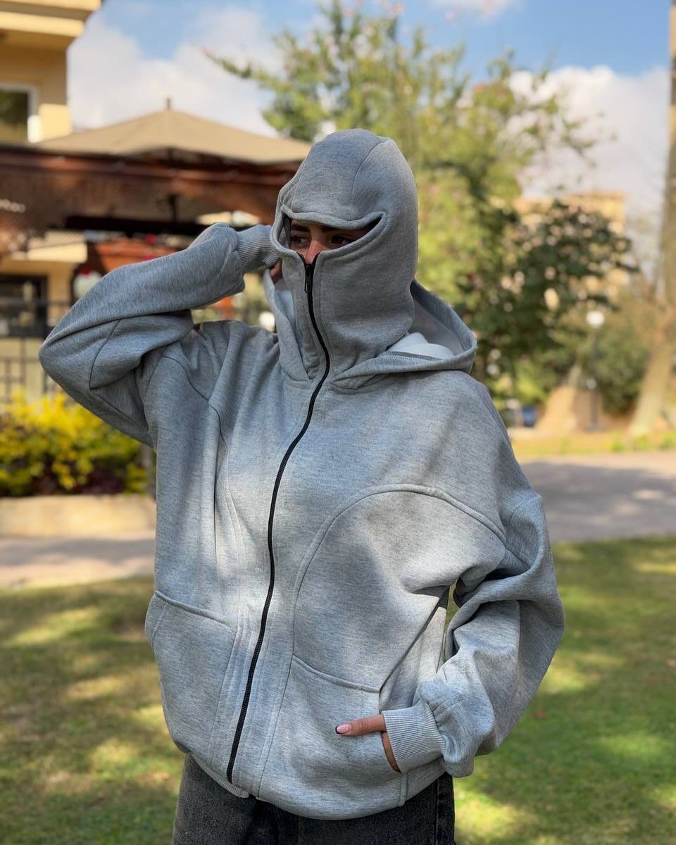 Dark Grey Balaclava Hoodie | Stylish & Functional All Weather Essential