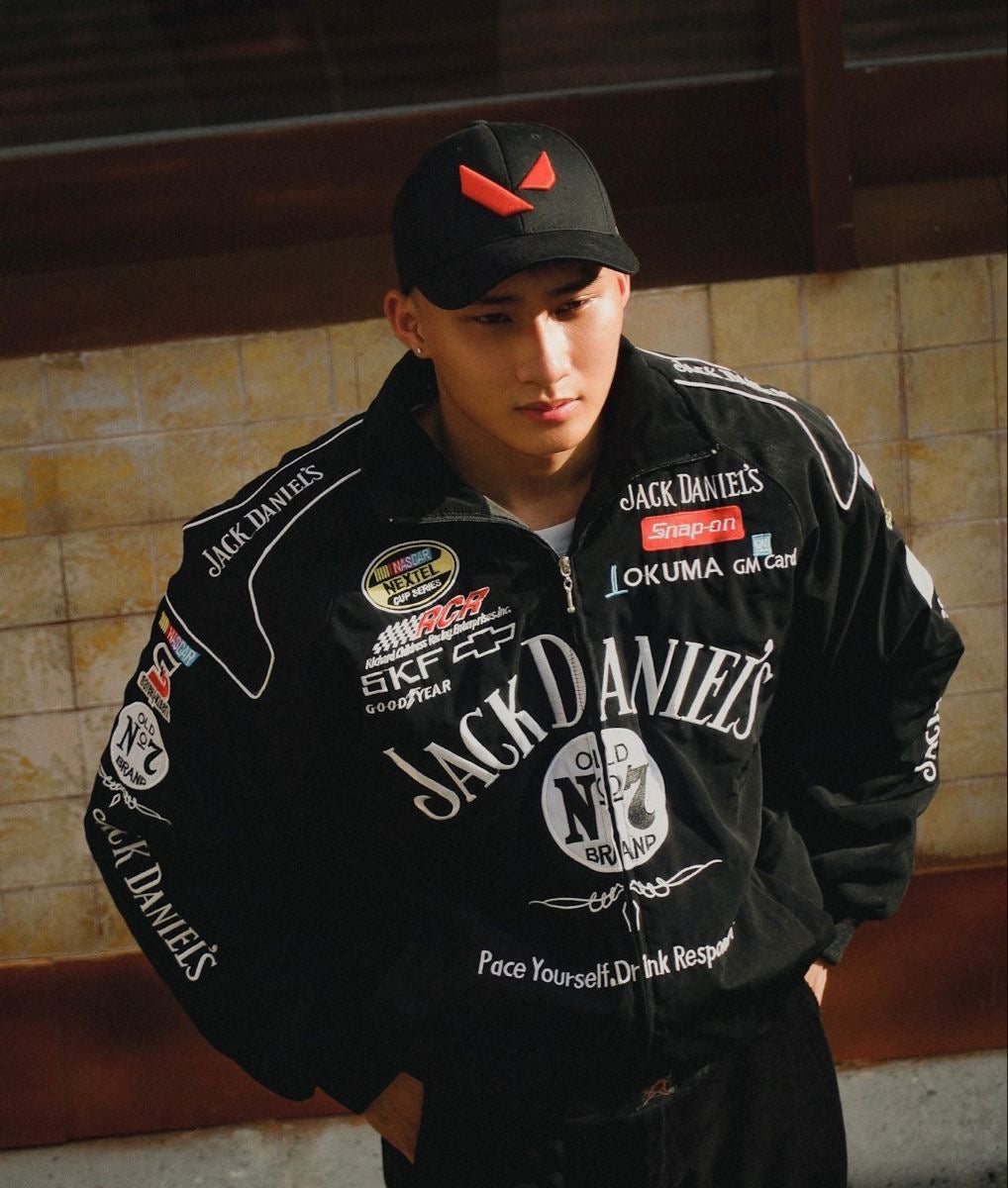 Retro Printed Jack Daniel's Racing Jacket | Water-Resistant