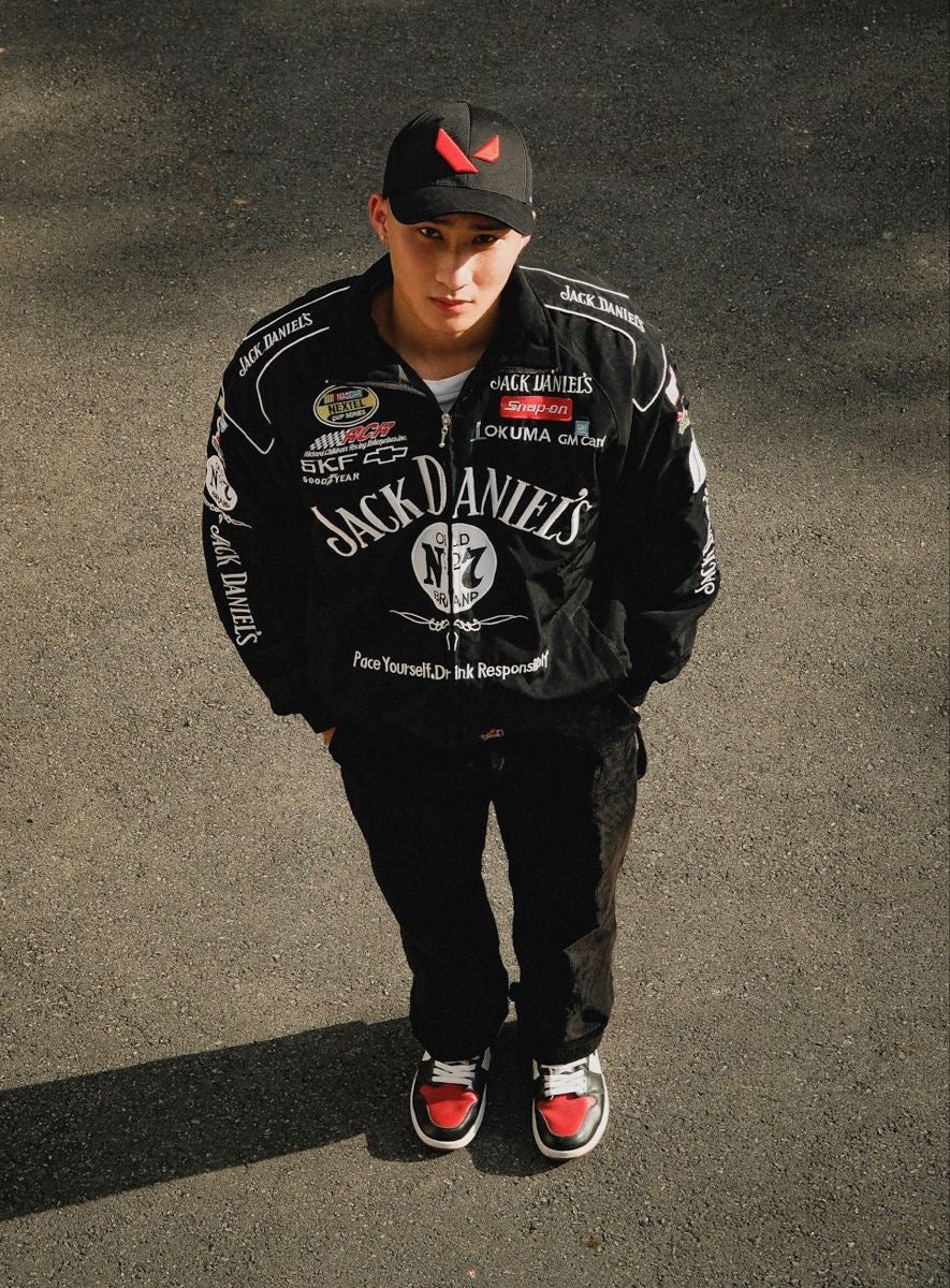 Retro Printed Jack Daniel's Racing Jacket | Water-Resistant