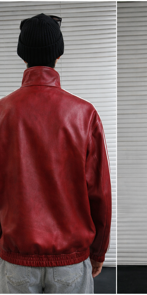 Suspended Clothing CNY Leather Jacket – Chinese Knot Streetwear Faux Leather Jacket Unisex | Premium Lunar New Year Inspired Street Fashion