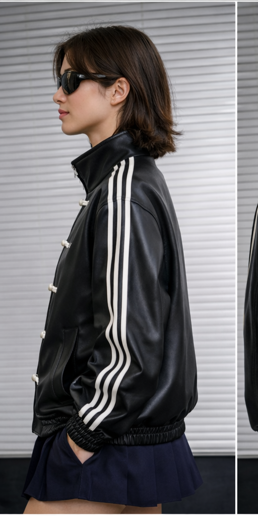 Suspended Clothing Black CNY Leather Jacket – Chinese Knot Streetwear Faux Leather Jacket Unisex | Premium Asian Aesthetic Winter Jacket