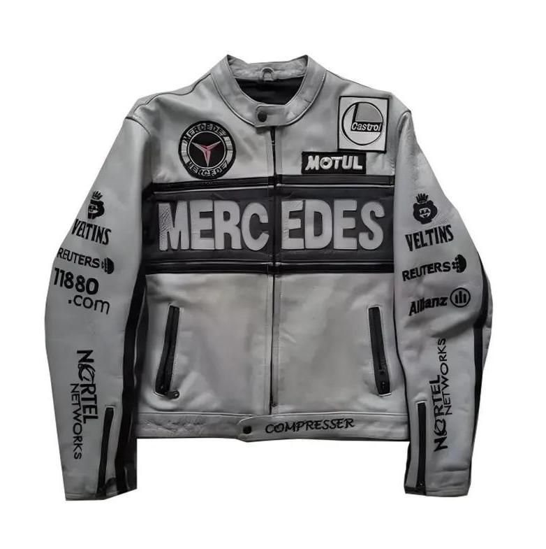 Suspended Clothing Mercedes F1 Leather Jacket| Premium Motorsport-Inspired Racing Unisex Jacket